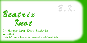 beatrix knot business card